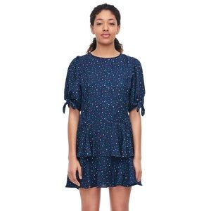 Rebecca Taylor speckled-dot printed mini dress